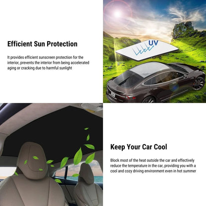 Panoramic Sunroof Sunshade for Tesla Model S – UV Protection, Heat Insulation & Easy Installation