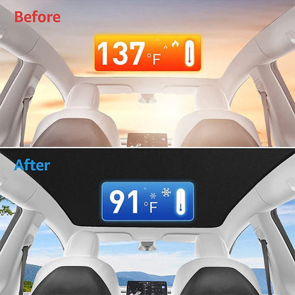 Panoramic Sunroof Sunshade for Tesla Model S – UV Protection, Heat Insulation & Easy Installation