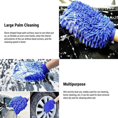 Premium Chenille Microfiber Car Wash Gloves (2-Pack) – Scratch-Free Cleaning Mitts for Tesla Model 3 Model Y Model S Mode X & All Vehicles  car wash towels