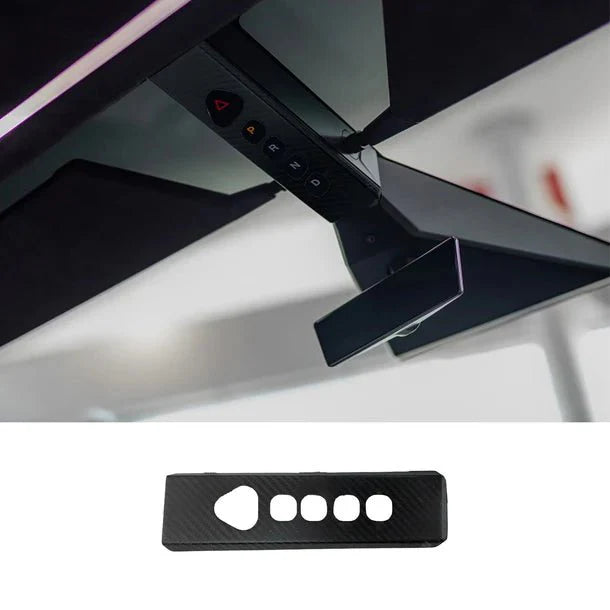 Real Carbon Fiber Reading Light Trim Cover for Tesla Cybertruck 2024+ | Overhead Dome Light Interior Accent