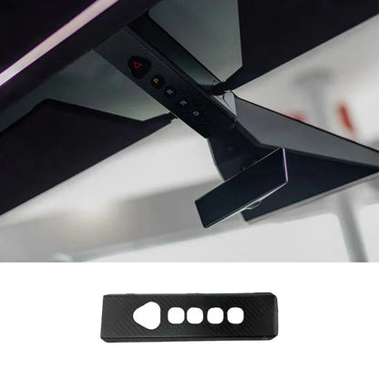 Real Carbon Fiber Reading Light Trim Cover for Tesla Cybertruck 2024+ | Overhead Dome Light Interior Accent