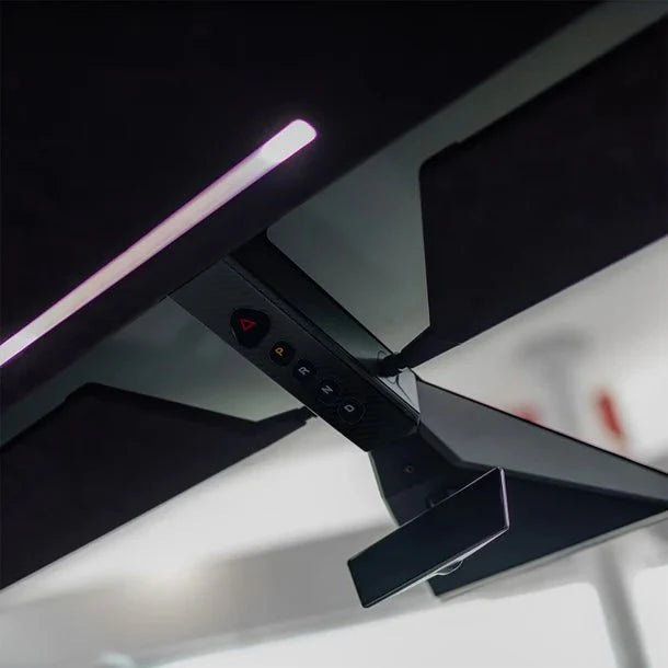 Real Carbon Fiber Reading Light Trim Cover for Tesla Cybertruck 2024+ | Overhead Dome Light Interior Accent