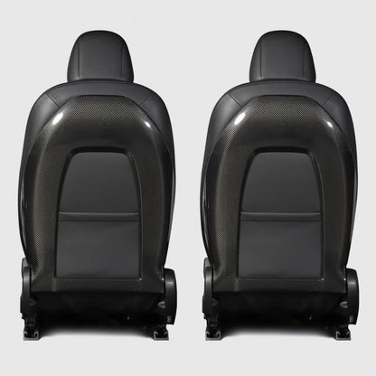 Real Carbon Fiber Back Seat Cover for Tesla Model 3 & Model Y | OEM Replacement Interior Upgrade