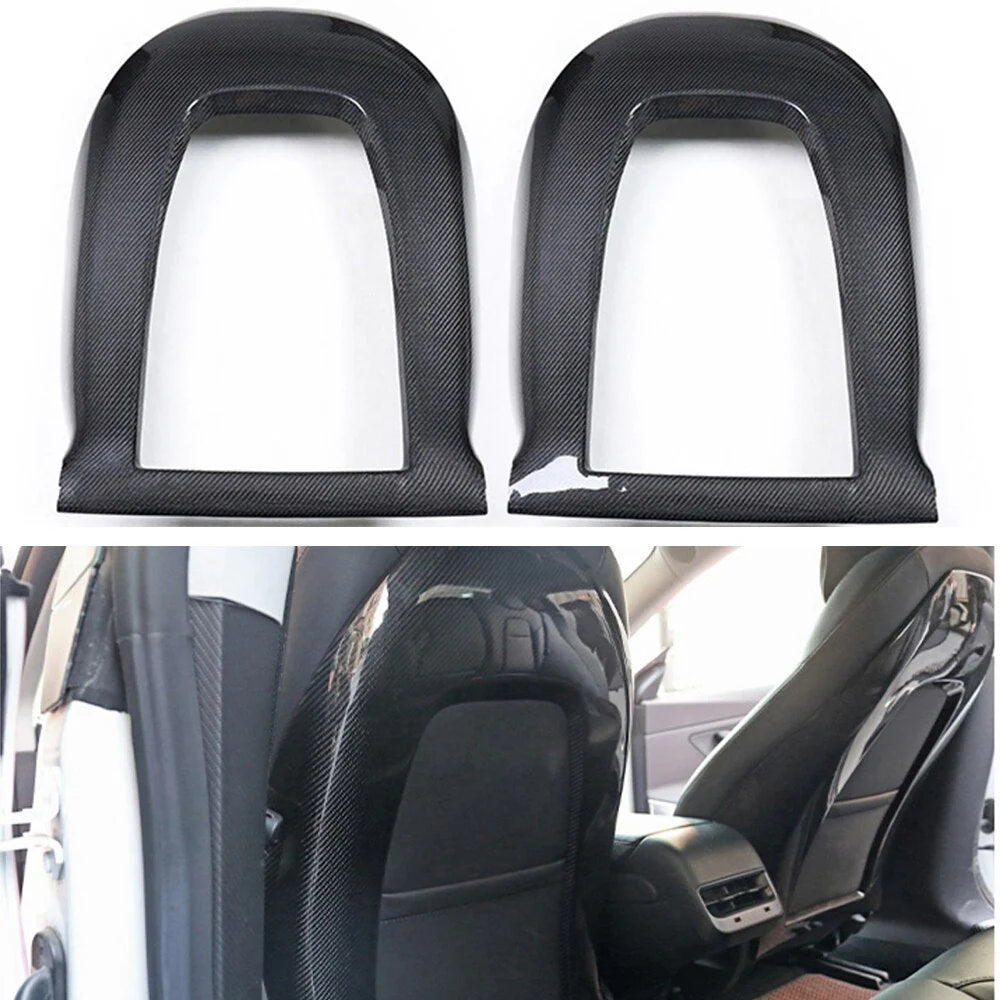 Real Carbon Fiber Back Seat Cover for Tesla Model 3 & Model Y | OEM Replacement Interior Upgrade