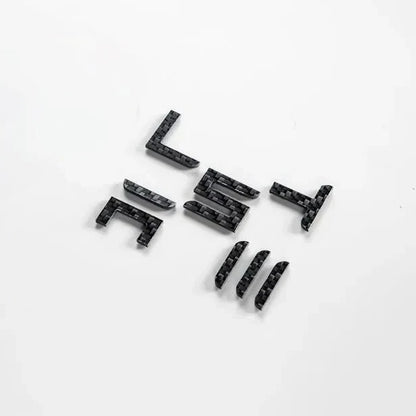 Tesla T-E-S-L-A Tailgate Emblem Letters – Real Molded Carbon Fiber | Fits Model S, Model X, Model 3, Model Y & Cybertruck (2018–Present)