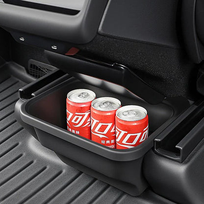 Rear Center Console Organizer for Tesla Model Y Juniper (Custom-Fit ABS | Magnetic Flip-Cover | Gap-Filling Design)