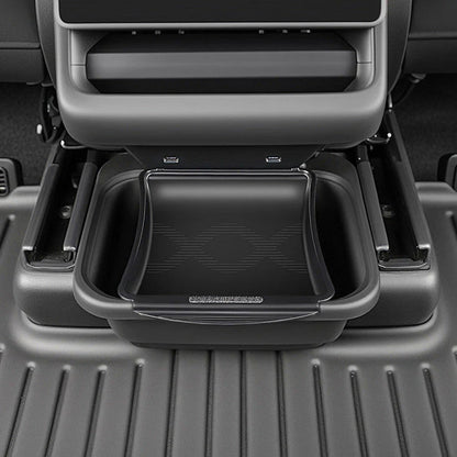 Rear Center Console Organizer for Tesla Model Y Juniper (Custom-Fit ABS | Magnetic Flip-Cover | Gap-Filling Design)