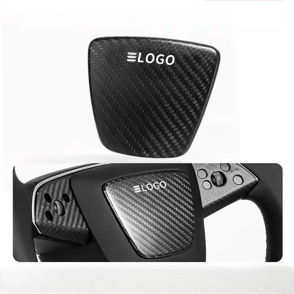 Real Dry Carbon Fiber Airbag Trim Cover for Tesla Model Y Juniper & Model 3 Highland (2024+) – Precision-Fit Interior Airbag Panel Overlay, Lightweight & Scratch-Resistant Carbon Fiber Accessory