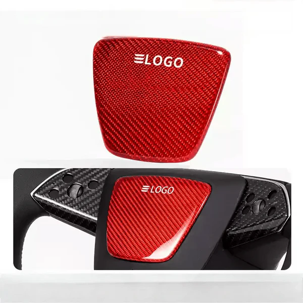 Real Dry Carbon Fiber Airbag Trim Cover for Tesla Model Y Juniper & Model 3 Highland (2024+) – Precision-Fit Interior Airbag Panel Overlay, Lightweight & Scratch-Resistant Carbon Fiber Accessory