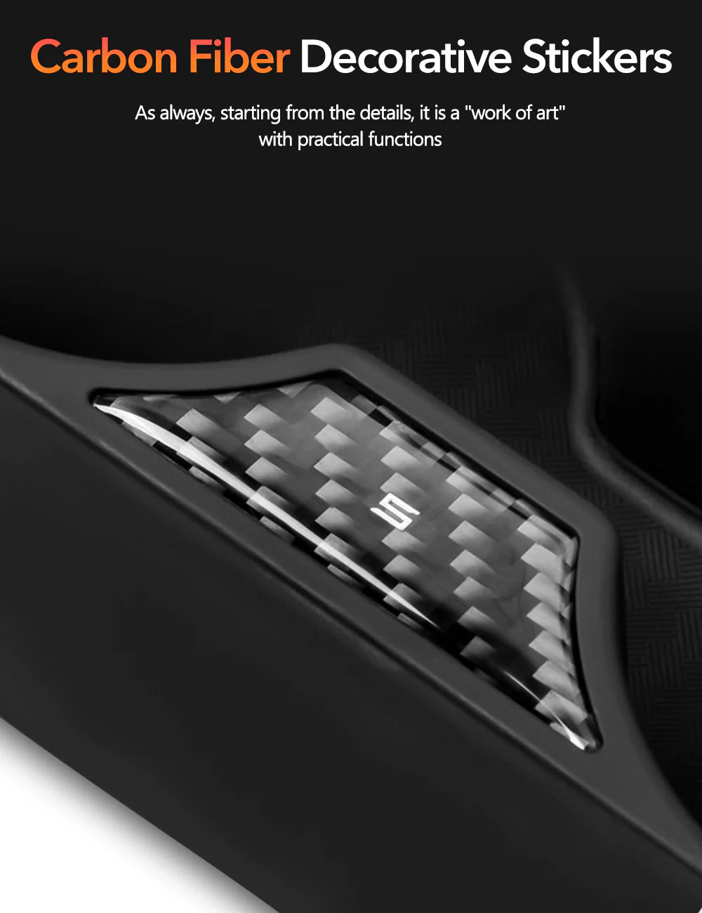 Rear Air Vent Cup Holder & Storage Organizer for Tesla Model 3 (2020–2023.10) & Model Y (2017–2024)