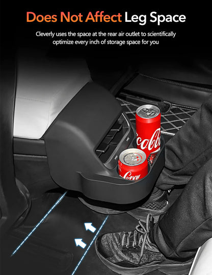 Rear Air Vent Cup Holder & Storage Organizer for Tesla Model 3 (2020–2023.10) & Model Y (2017–2024)