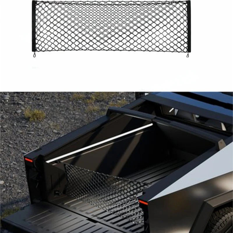 Rear Seat Bucket Mesh Storage Pocket for Tesla Cybertruck 2024+ | Custom Fit | Durable & Easy Install