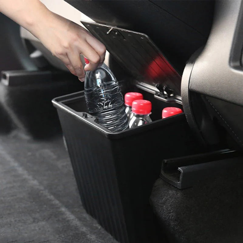 Rear Center Console Organizer for Tesla Model Y (2020–2024) | TPE Storage Box with Anti-Slip Lid