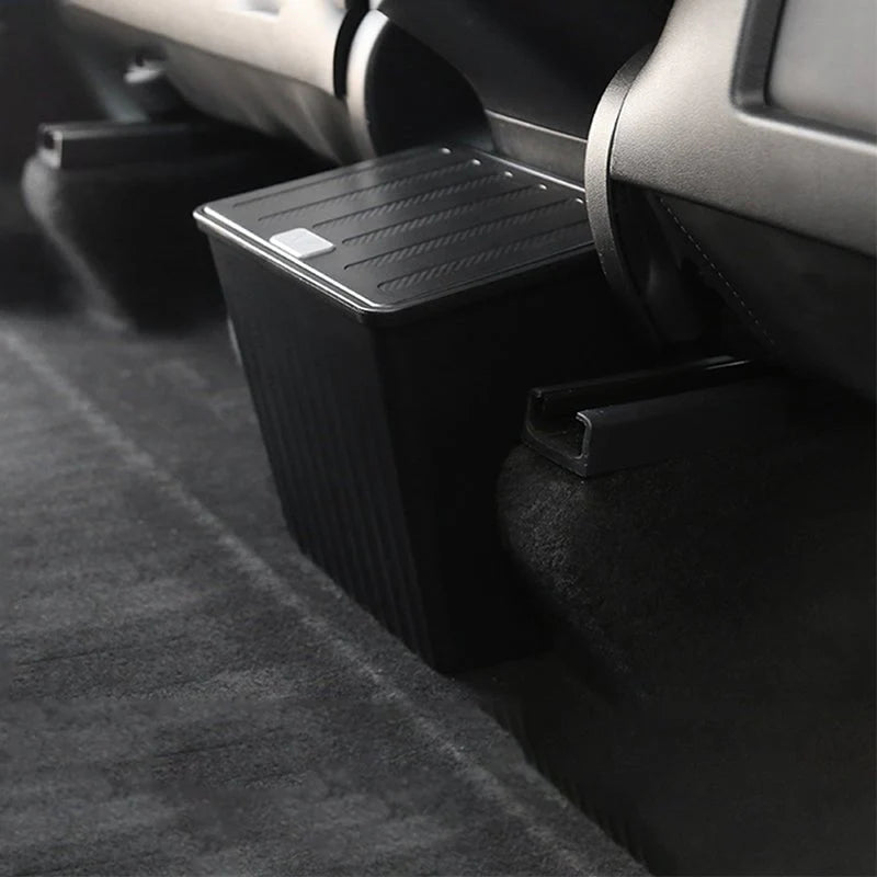 Rear Center Console Organizer for Tesla Model Y (2020–2024) | TPE Storage Box with Anti-Slip Lid