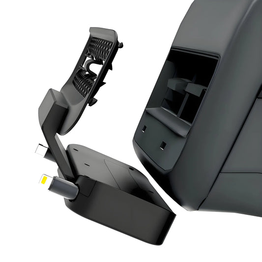 Rear Central Control Air Vent Expansion Dock with Dual 27W Fast Charging for Tesla Model 3 & Model Y (2021–2024)