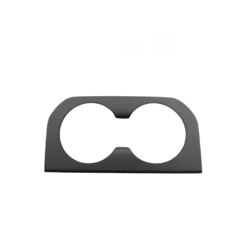 Dry Carbon Fiber Rear Cup Holder Frame Overlay for Tesla Model X/S (2023+) – Real Molded Carbon Interior Trim Upgrade