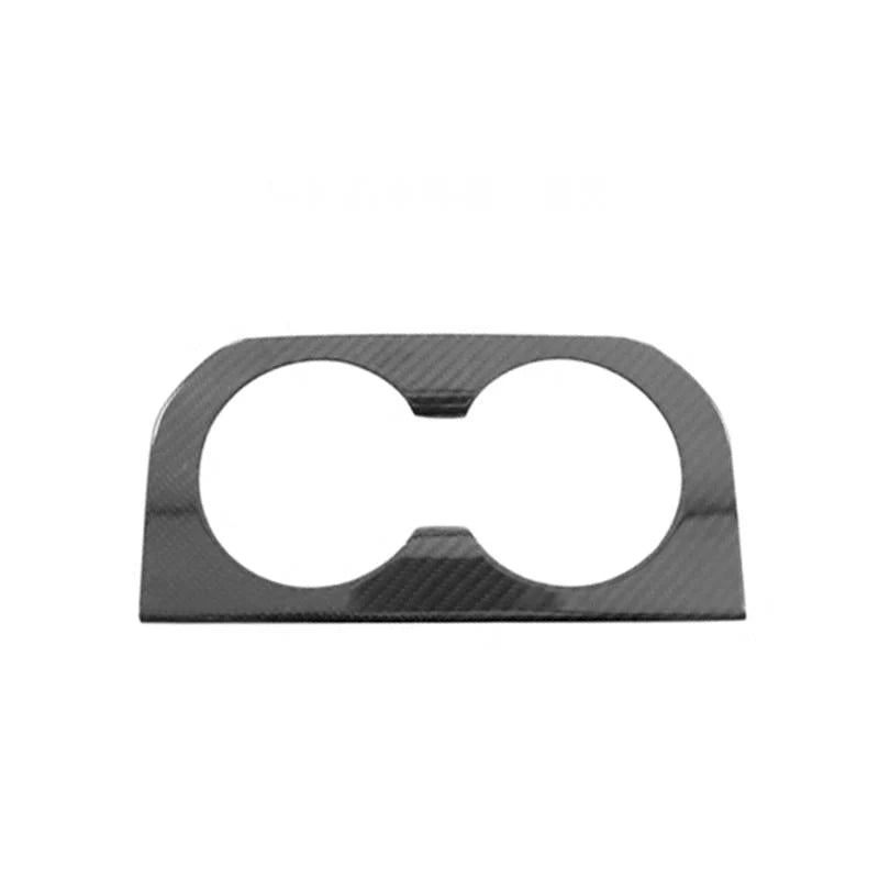 Rear Cup Holder Frame Dry Carbon Fiber Overlay for Tesla Model S/X (2023+) – Premium Interior Trim Upgrade
