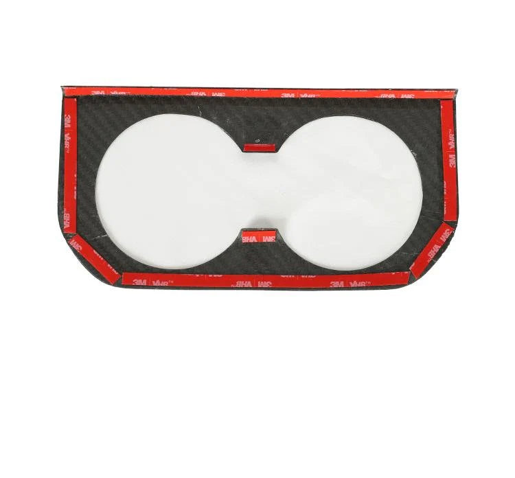 Dry Carbon Fiber Rear Cup Holder Frame Overlay for Tesla Model X/S (2023+) – Real Molded Carbon Interior Trim Upgrade