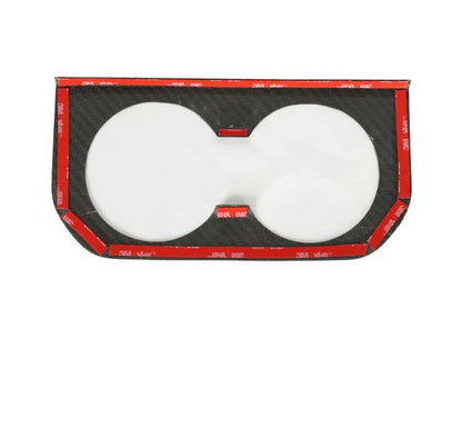 Dry Carbon Fiber Rear Cup Holder Frame Overlay for Tesla Model X/S (2023+) – Real Molded Carbon Interior Trim Upgrade