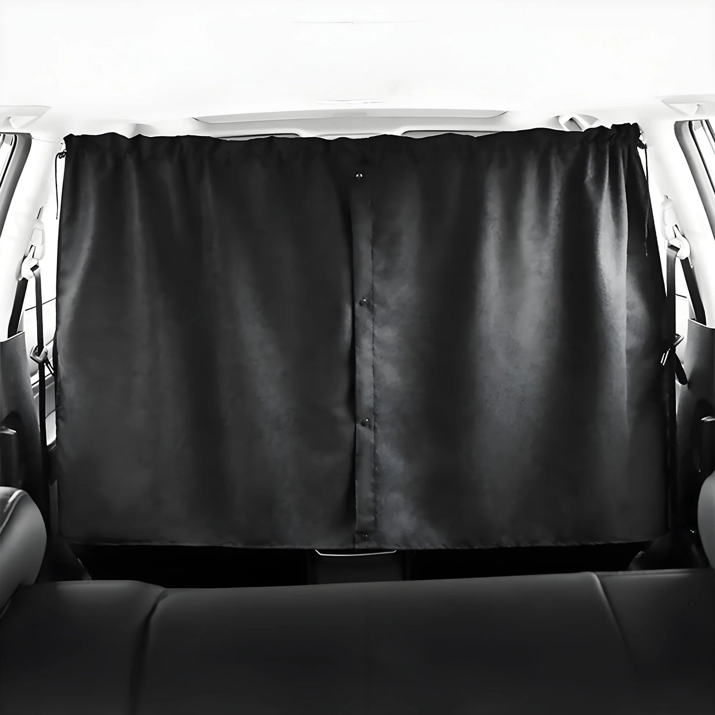 Tesla Rear Privacy Divider Curtain for Model 3 Model Y Model S Model X – Soft Suede Retractable Cabin Privacy Screen with Velcro Design