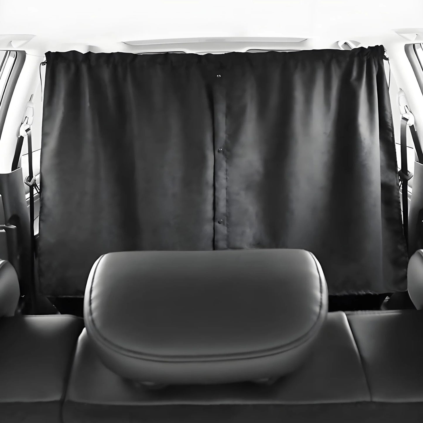 Tesla Rear Privacy Divider Curtain for Model 3 Model Y Model S Model X – Soft Suede Retractable Cabin Privacy Screen with Velcro Design