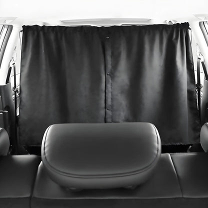 Tesla Rear Privacy Divider Curtain for Model 3 Model Y Model S Model X – Soft Suede Retractable Cabin Privacy Screen with Velcro Design
