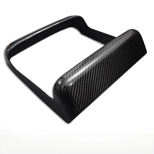 Dry Carbon Fiber Rear Screen Air Outlet Frame Cover for Tesla Model S/X 2021+ – Lightweight Interior Trim Overlay