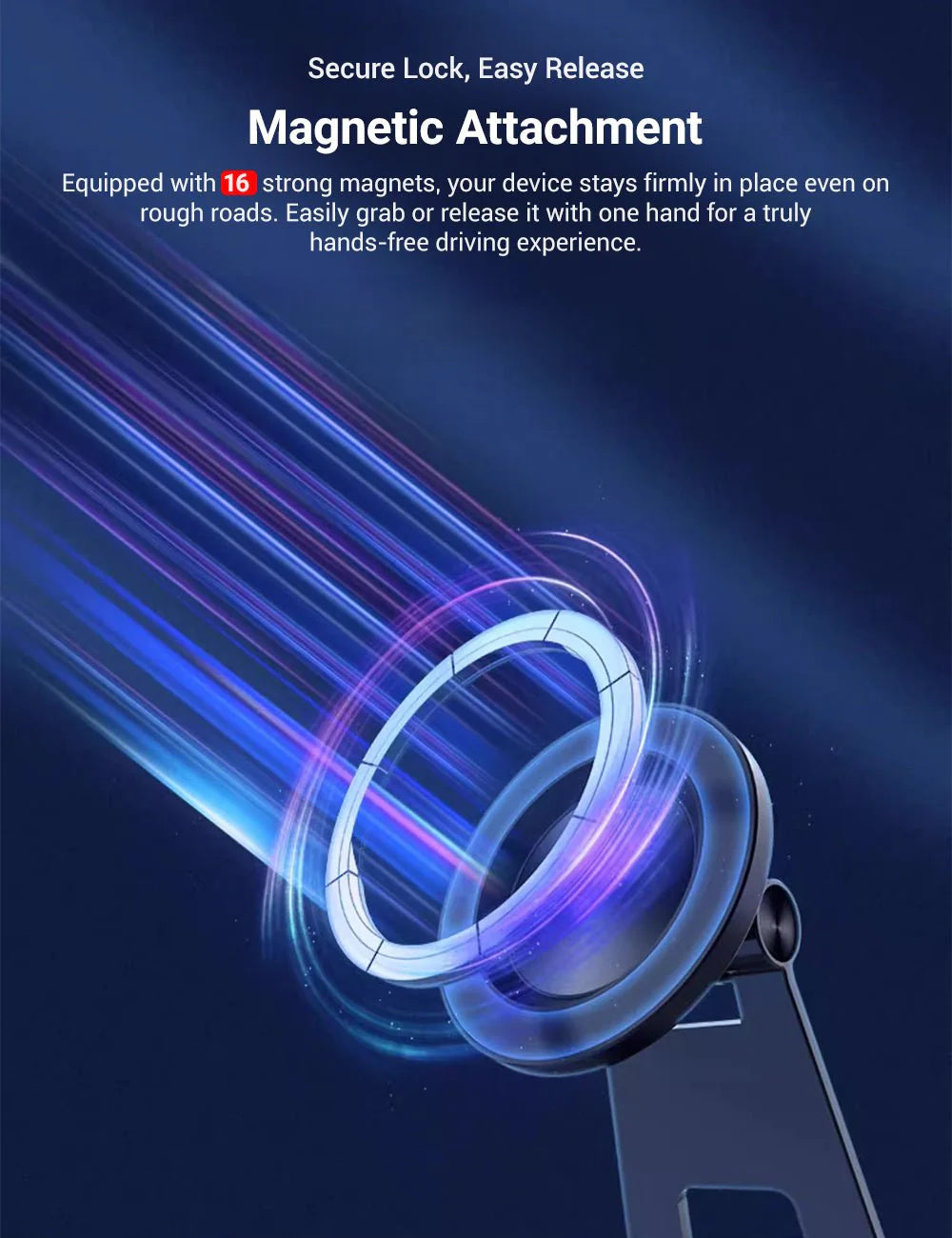 Rear Seat Magnetic Tablet & Phone Holder for Tesla Model 3 / Model S (Clip-In, 360° Rotatable)