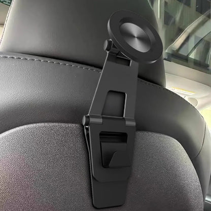 Rear Seat Magnetic Tablet & Phone Holder for Tesla Model 3 / Model S (Clip-In, 360° Rotatable)