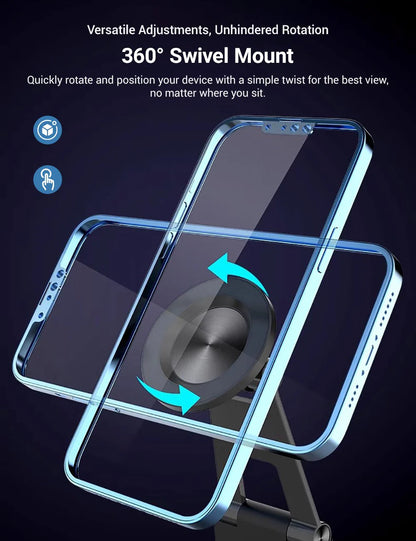 Rear Seat Magnetic Tablet & Phone Holder for Tesla Model 3 / Model S (Clip-In, 360° Rotatable)