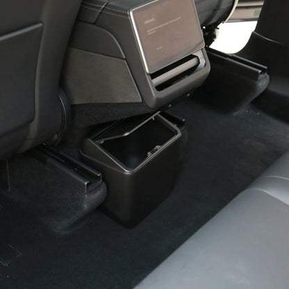 Rear Under-Seat Storage Box & Trash Can for Tesla Model Y Juniper (2025+) | ABS Organizer