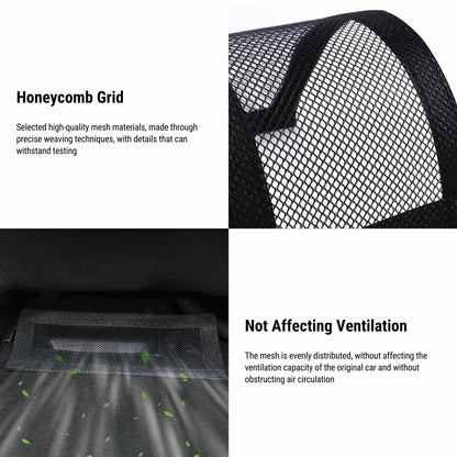 Rear Air Vent Cover for Tesla Model 3 & Model Y (2017-Present) — Durable Mesh Debris Guard, Easy Velcro Installation Tesla Parts