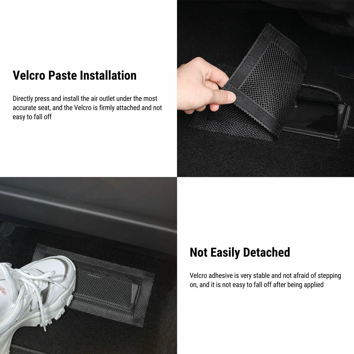 Rear Air Vent Cover for Tesla Model 3 & Model Y (2017-Present) — Durable Mesh Debris Guard, Easy Velcro Installation Tesla Parts