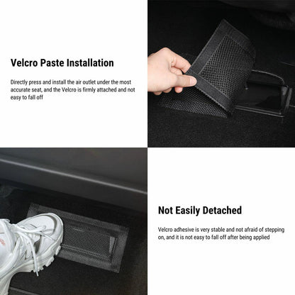 Rear Air Vent Cover for Tesla Model 3 & Model Y (2017-Present) — Durable Mesh Debris Guard, Easy Velcro Installation Tesla Parts