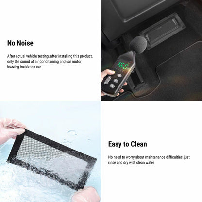 Rear Air Vent Cover for Tesla Model 3 & Model Y (2017-Present) — Durable Mesh Debris Guard, Easy Velcro Installation Tesla Parts