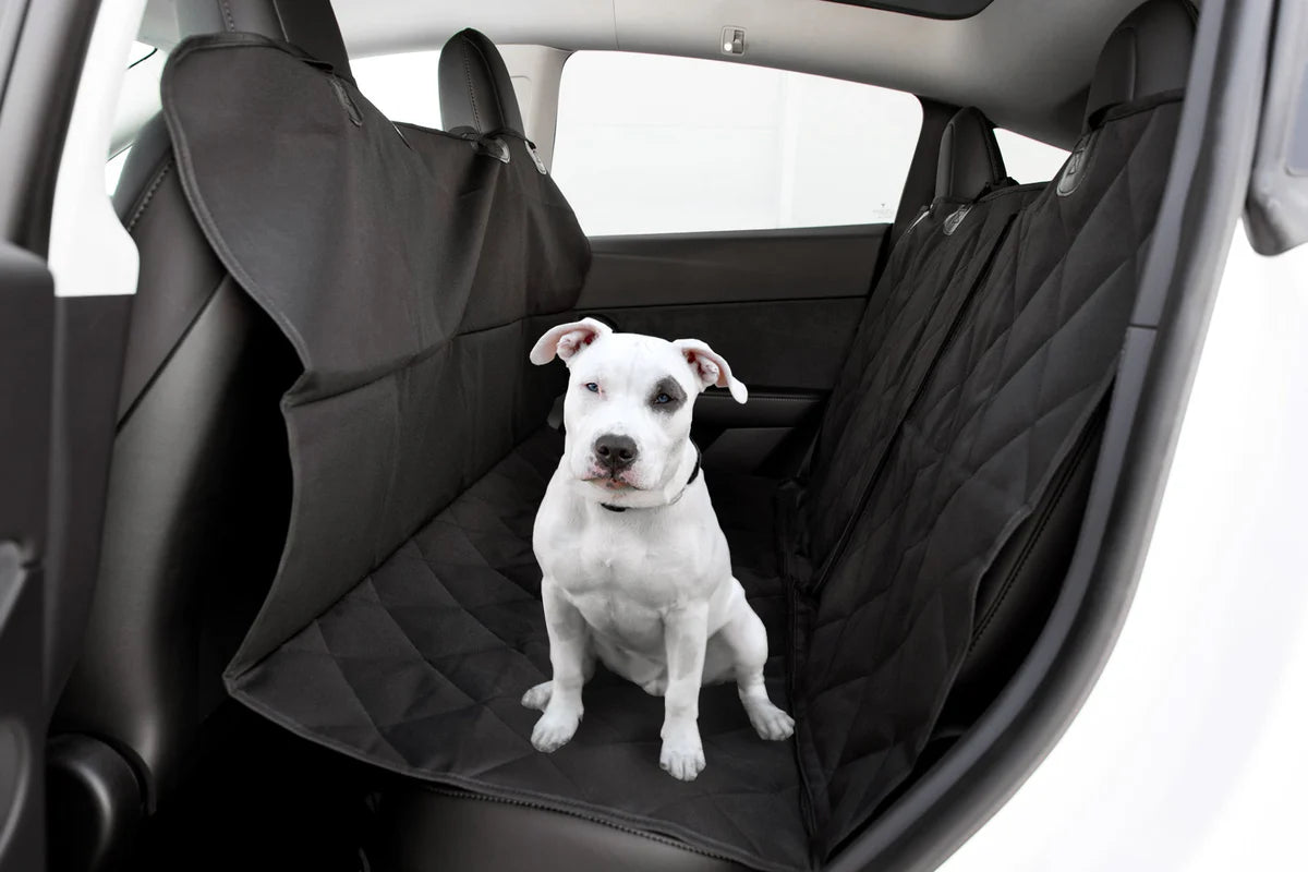 Rear Seat Pet Cover for Tesla Model 3, Model Y, Model S & Model X – Waterproof Back Seat & Floor Protector with Seat Belt Access