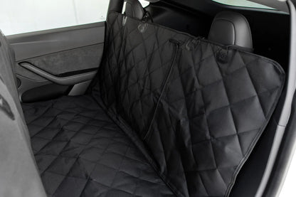 Rear Seat Pet Cover for Tesla Model 3, Model Y, Model S & Model X – Waterproof Back Seat & Floor Protector with Seat Belt Access