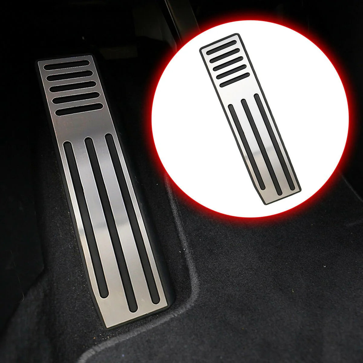 Rest Dead Pedal for Tesla Model S & Model X 2017–2021 | Aluminum Alloy Anti-Slip Footrest Pad