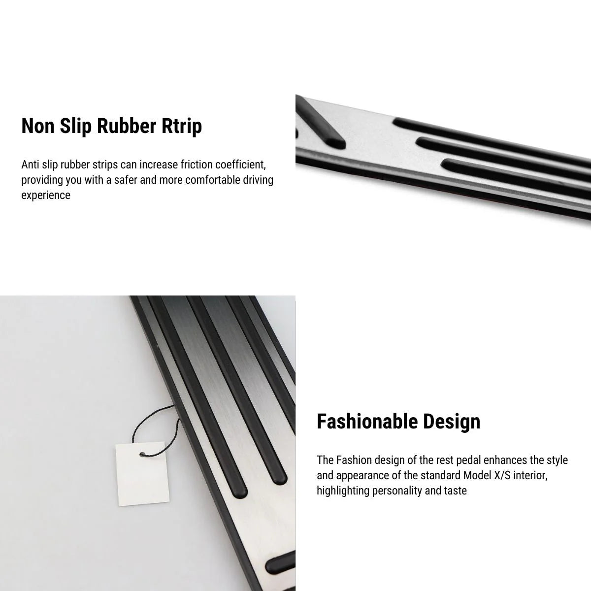 Rest Dead Pedal for Tesla Model S & Model X 2017–2021 | Aluminum Alloy Anti-Slip Footrest Pad