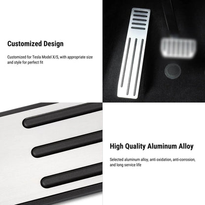 Rest Dead Pedal for Tesla Model S & Model X 2017–2021 | Aluminum Alloy Anti-Slip Footrest Pad