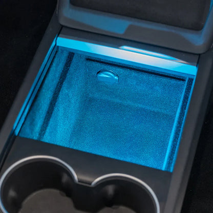 Tesla Model 3 & Model Y Wireless RGB Center Console LED Upgrade Kit – Color-Selectable Ambient Lighting, 5× Brighter OEM Replacement, 2024+ Model 3 Highland & 2026+ Model Y Juniper Compatible