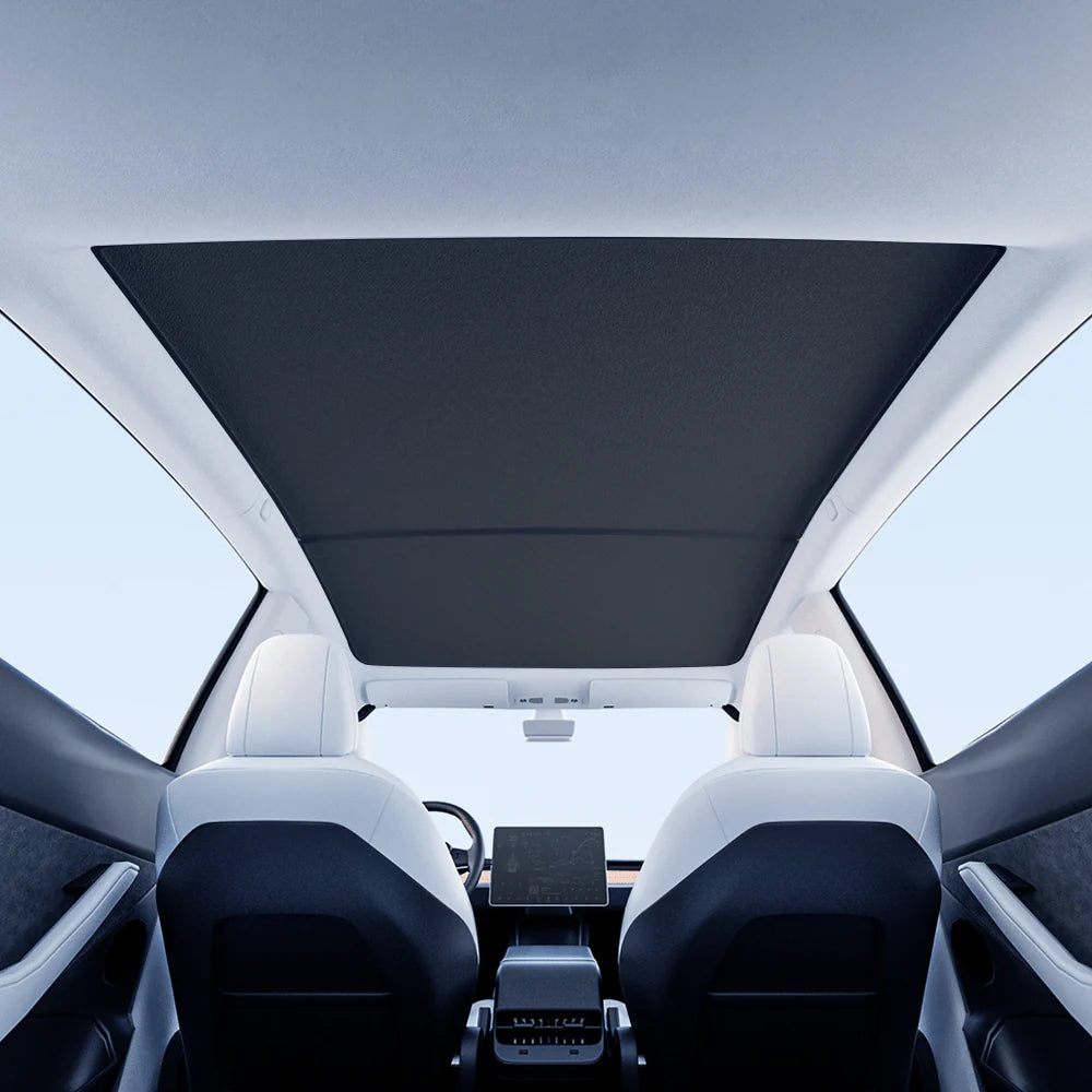 Roof Sunshade for Tesla Model Y (All Years) – Graphene Dual-Layer Glass Roof Shade with UV Protection & Heat Reduction
