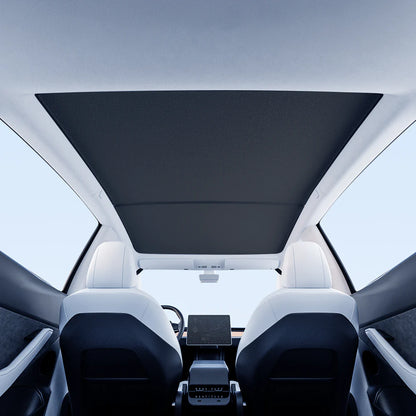 Roof Sunshade for Tesla Model Y (All Years) – Graphene Dual-Layer Glass Roof Shade with UV Protection & Heat Reduction