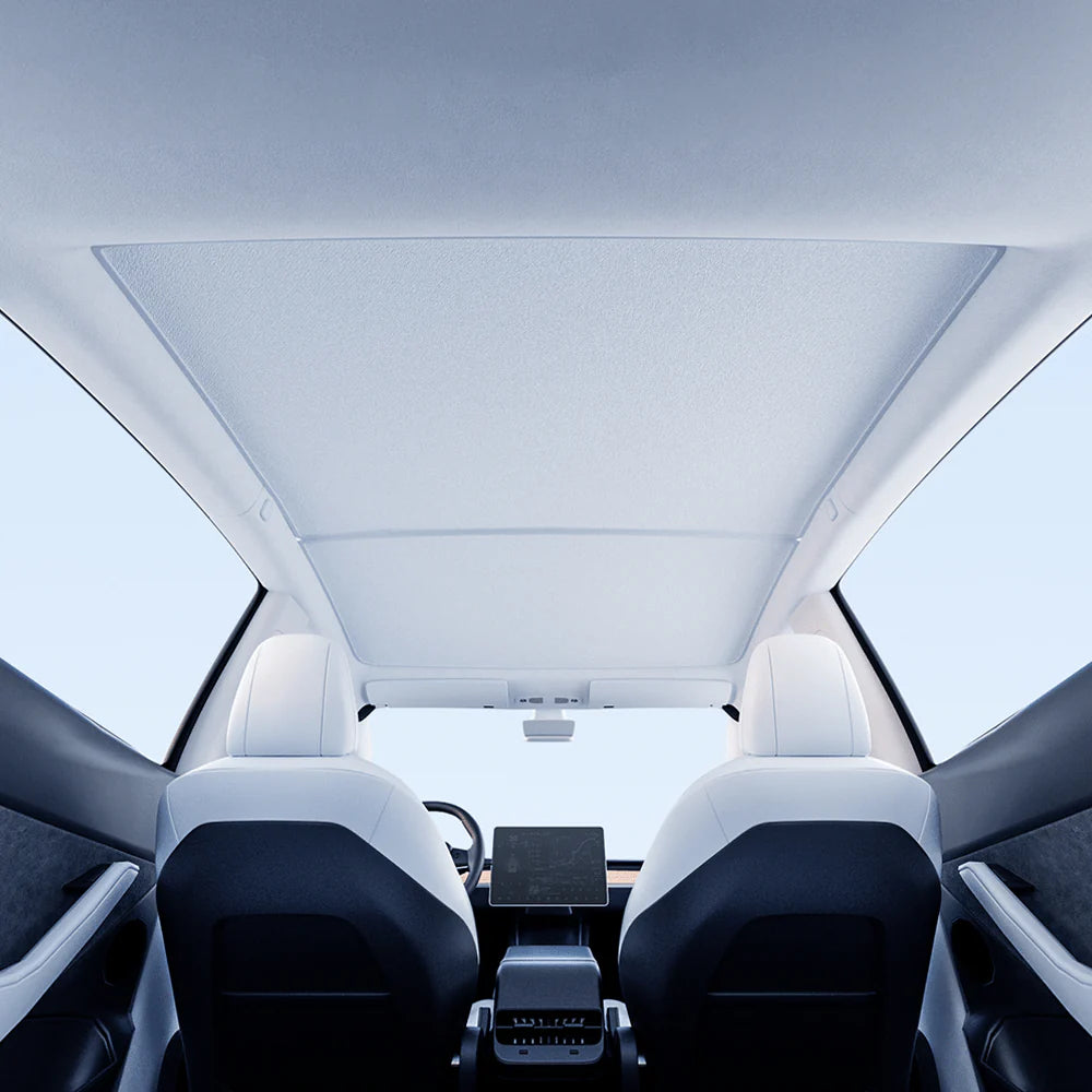 Roof Sunshade for Tesla Model Y (All Years) – Graphene Dual-Layer Glass Roof Shade with UV Protection & Heat Reduction