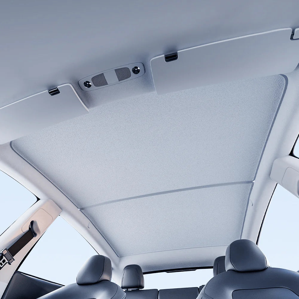 Roof Sunshade for Tesla Model Y (All Years) – Graphene Dual-Layer Glass Roof Shade with UV Protection & Heat Reduction