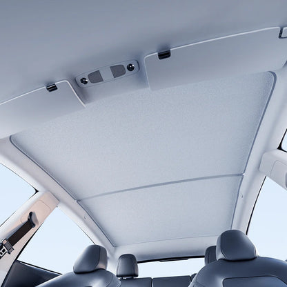 Roof Sunshade for Tesla Model Y (All Years) – Graphene Dual-Layer Glass Roof Shade with UV Protection & Heat Reduction