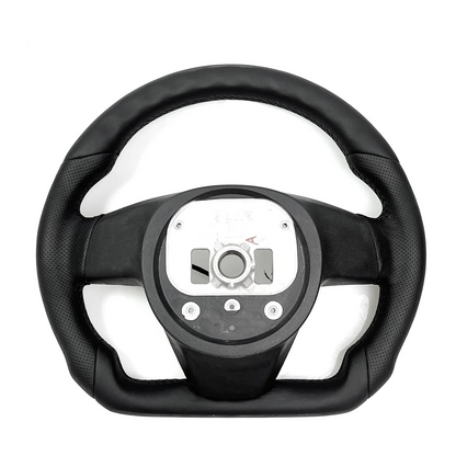 Round Steering Wheel Replacement for Tesla Model S / Model X (2021–2025) | Premium Nappa Leather | Direct-Fit Yoke to Round Conversion