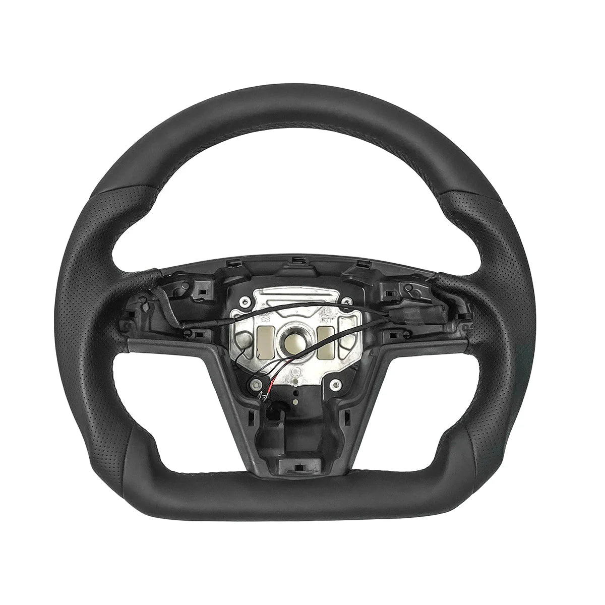 Round Steering Wheel Replacement for Tesla Model S / Model X (2021–2025) | Premium Nappa Leather | Direct-Fit Yoke to Round Conversion