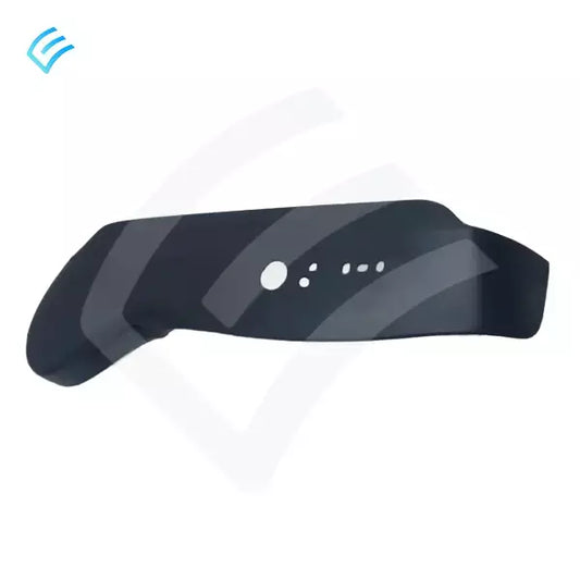 Tesla Model Y OEM first row outboard sideshield, left-hand seat lumbar, black trim piece