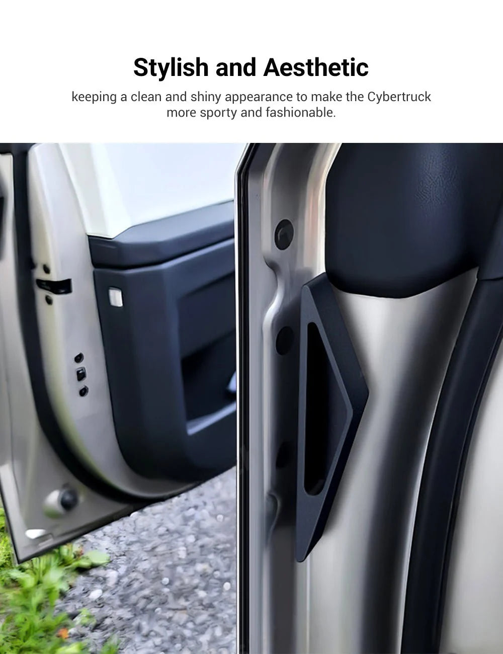 Scratch-Resistant Silicone Door Handle Covers for Tesla Cybertruck (2024-On) | Anti-Fingerprint Protection | Easy 3M Installation